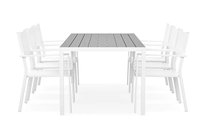 Tunis Matgrupp Utomhus 205x90 cm + 6 Tunis Stapelstol, undefined