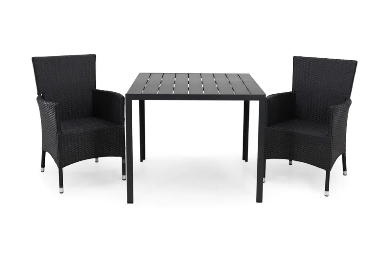 Tunis Matgrupp Utomhus 90 + 2 Thor Fåtölj, Svart