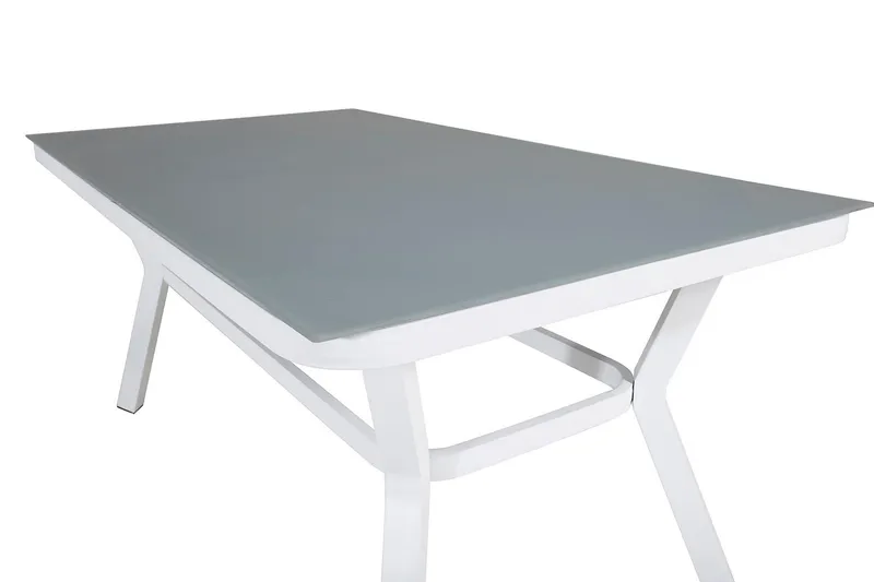 Virya Matgrupp 160cm + 4 Alina Matstolar Svart/Grå - Svart/Grå - Utemöbler - Utegrupp - Matgrupp utomhus