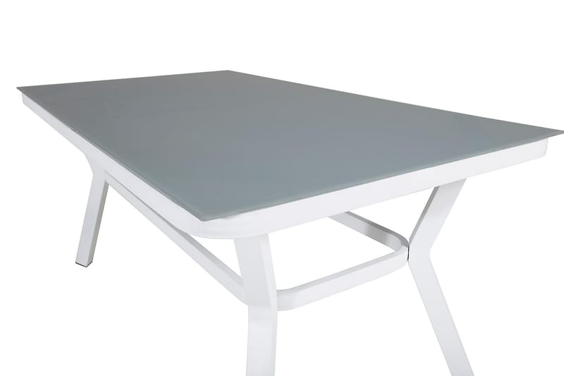 Virya Matgrupp 160cm + 4 Alina Matstolar Svart/Grå - Svart/Grå - Utemöbler - Utegrupp - Matgrupp utomhus