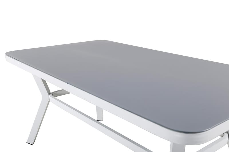 Virya Matgrupp 160cm + 4 Alina Matstolar Svart/Grå - Svart/Grå - Utemöbler - Utegrupp - Matgrupp utomhus