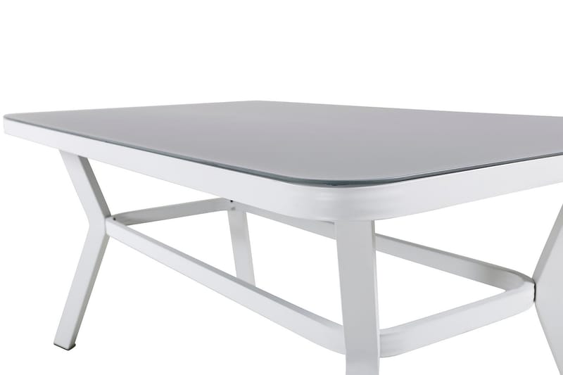 Virya Matgrupp 160cm + 4 Alina Matstolar Svart/Grå - Svart/Grå - Utemöbler - Utegrupp - Matgrupp utomhus