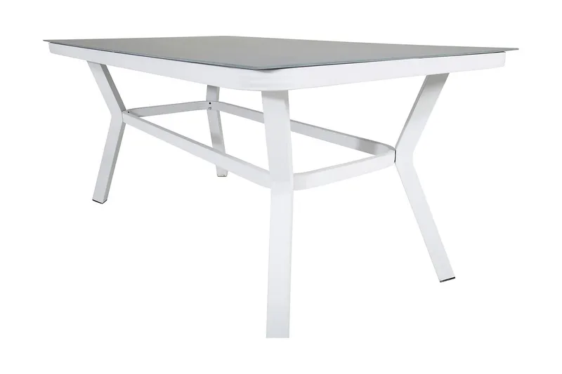 Virya Matgrupp 160cm + 4 Alina Matstolar Svart/Grå - Svart/Grå - Utemöbler - Utegrupp - Matgrupp utomhus