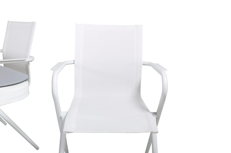 Virya Matgrupp 200cm + 6 Alina Matstolar Vit - Vit - Utemöbler - Utegrupp - Matgrupp utomhus