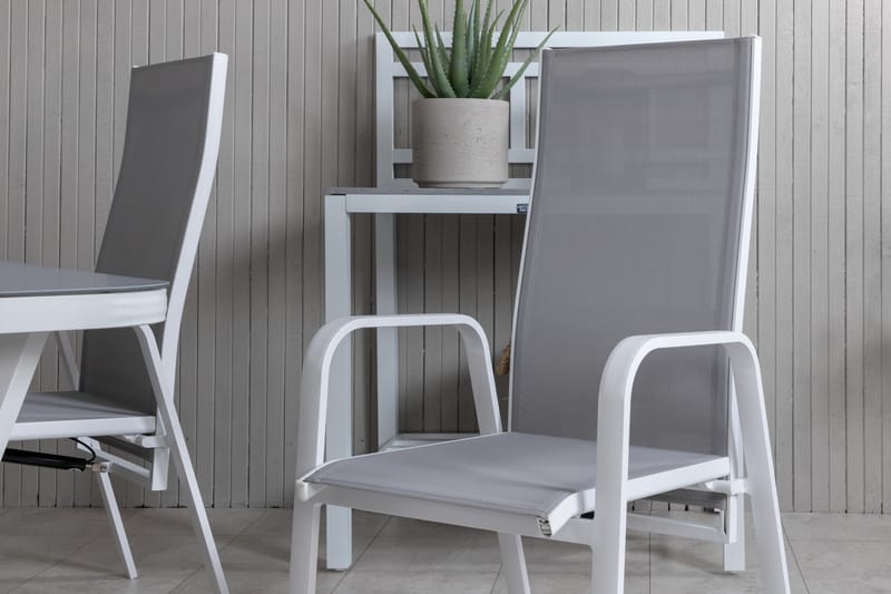 Virya Matgrupp Utomhus 160cm + 4 Copacabana Reclinerstolar - Svart/Brun - Utemöbler - Utegrupp - Matgrupp utomhus