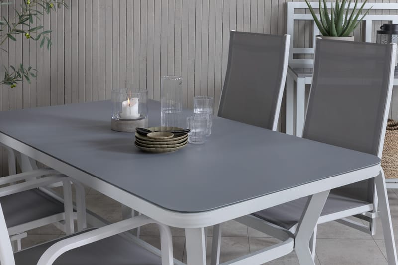 Virya Matgrupp Utomhus 160cm + 4 Copacabana Reclinerstolar - Svart/Brun - Utemöbler - Utegrupp - Matgrupp utomhus