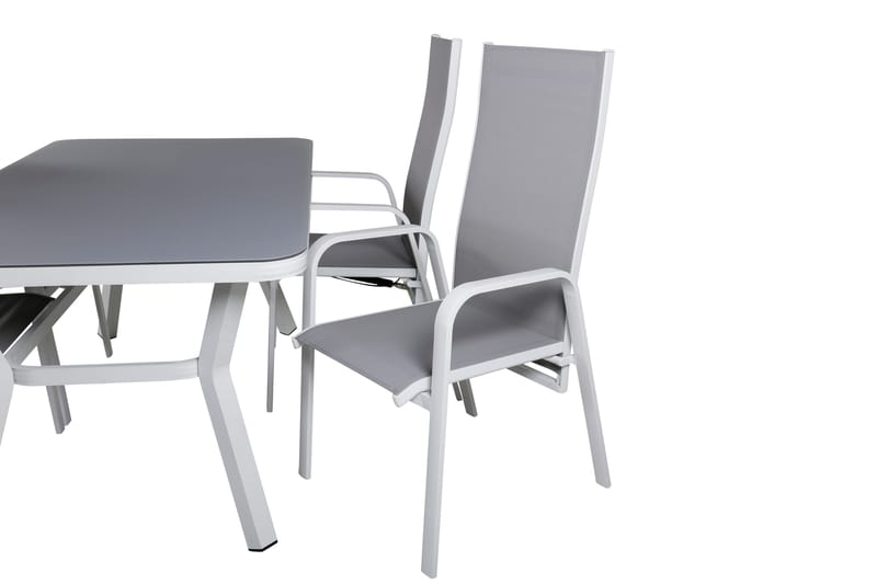 Virya Matgrupp Utomhus 160cm + 4 Copacabana Reclinerstolar - Svart/Brun - Utemöbler - Utegrupp - Matgrupp utomhus