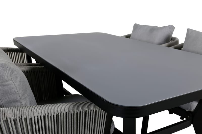 Virya Matgrupp Utomhus 160cm + 4 Matstolar - Svart/Natur - Utemöbler - Utegrupp - Matgrupp utomhus