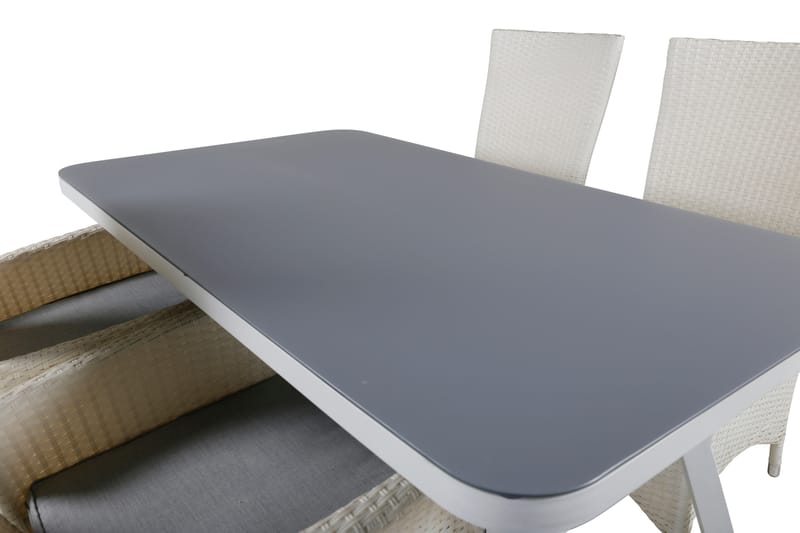 Virya Matgrupp Utomhus 160cm + 4 Padova Reclinerstolar - Svart/Natur - Utemöbler - Utegrupp - Matgrupp utomhus