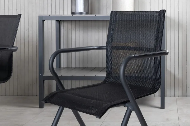 Virya Matgrupp Utomhus 200cm + 6 Alina Matstolar - Brun/Vit - Utemöbler - Utegrupp - Matgrupp utomhus