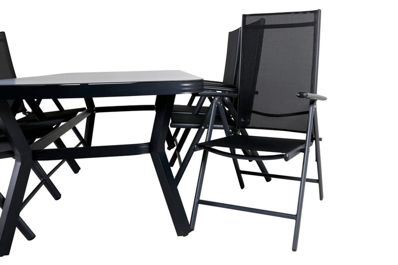 Virya Matgrupp Utomhus 200cm + 6 Break Positionsstolar - Brun/Vit - Utemöbler - Utegrupp - Matgrupp utomhus