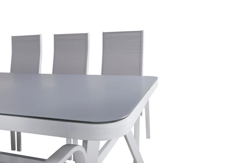 Virya Matgrupp Utomhus 200cm + 6 Copacabana Reclinerstolar - Svart - Utemöbler - Utegrupp - Matgrupp utomhus