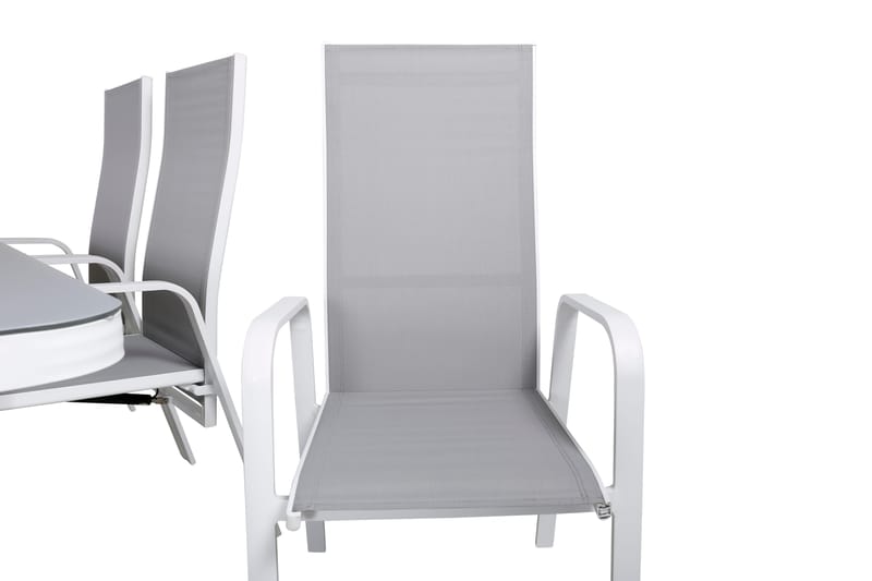 Virya Matgrupp Utomhus 200cm + 6 Copacabana Reclinerstolar - Svart - Utemöbler - Utegrupp - Matgrupp utomhus