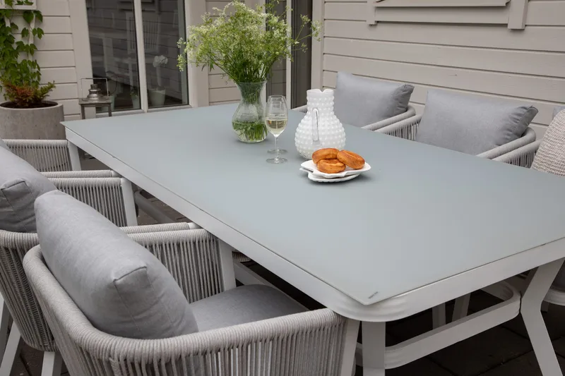 Virya Matgrupp Utomhus 200cm + 6 Matstolar - Brun - Utemöbler - Utegrupp - Matgrupp utomhus