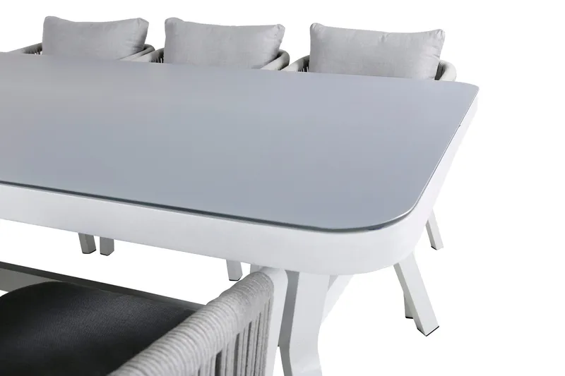 Virya Matgrupp Utomhus 200cm + 6 Matstolar - Brun - Utemöbler - Utegrupp - Matgrupp utomhus