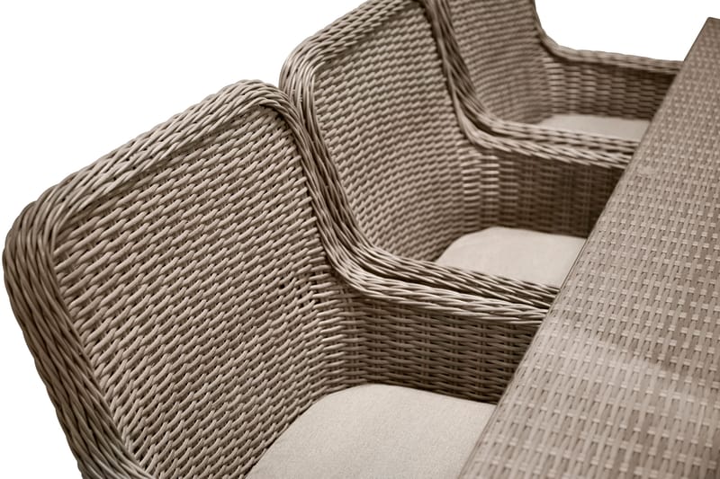 Wembley Matgrupp Utomhus 200cm + 6 Matstolar Utomhus - Natur/Brun - Utemöbler - Utegrupp - Matgrupp utomhus