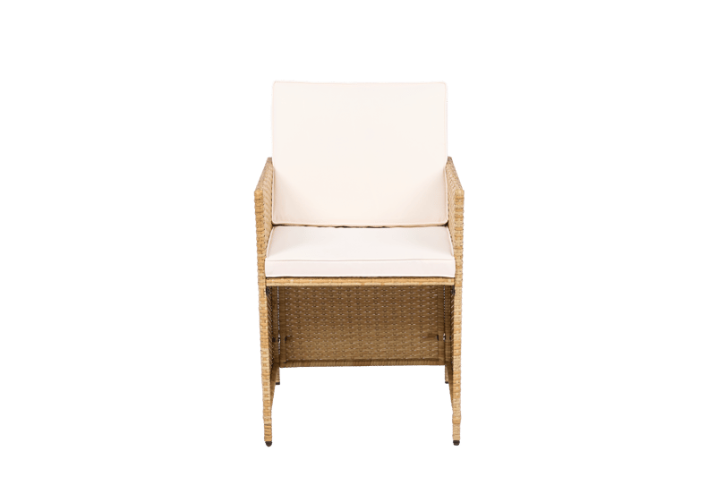 Matgrupp/Utegrupp 10 platser |  6 Stolar & 4 Pallar | Skärhamn  beige - Utemöbler - Utegrupp - Matgrupp utomhus