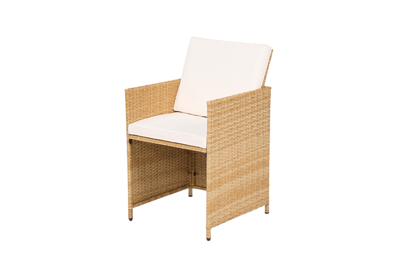 Matgrupp/Utegrupp 10 platser |  6 Stolar & 4 Pallar | Skärhamn  beige - Utemöbler - Utegrupp - Matgrupp utomhus