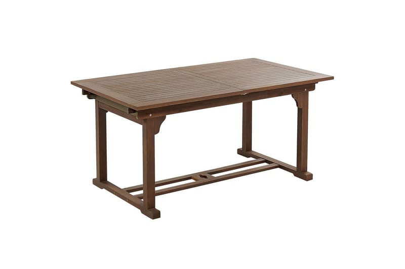 Matsalsset Amantea med kuddar Mörk trä/blå - Mörk trä/blå - Utemöbler - Utegrupp - Matgrupp utomhus