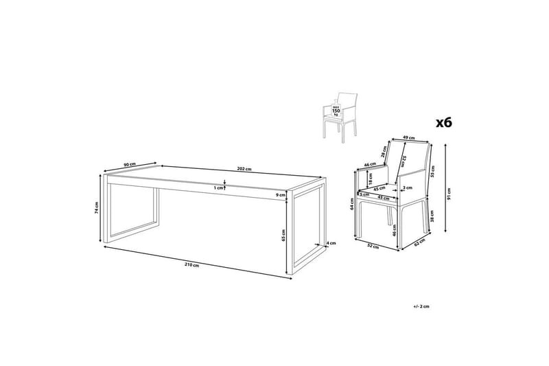 Matsalsset Bacoli - Utemöbler - Utegrupp - Matgrupp utomhus