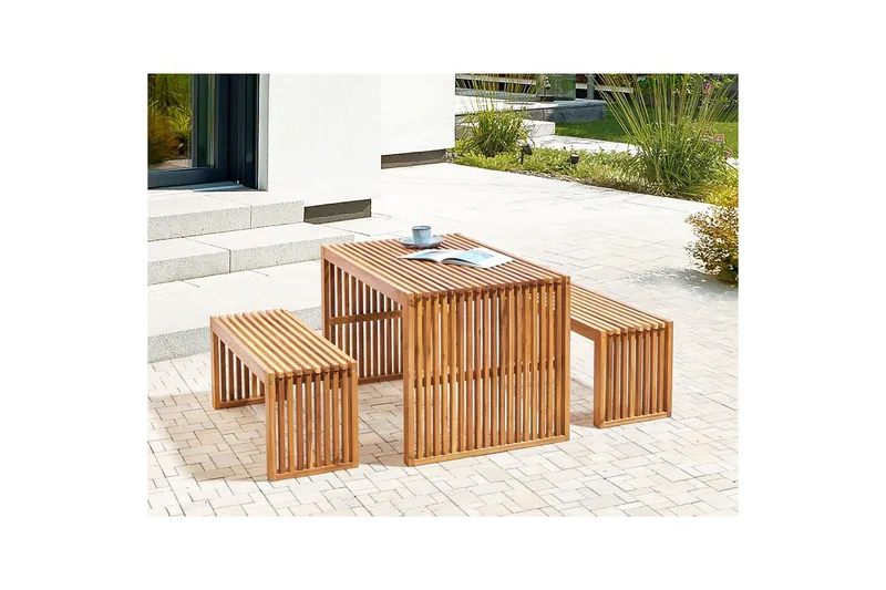 Matsalsset Bellano med 2 bänkar - Utemöbler - Utegrupp - Matgrupp utomhus