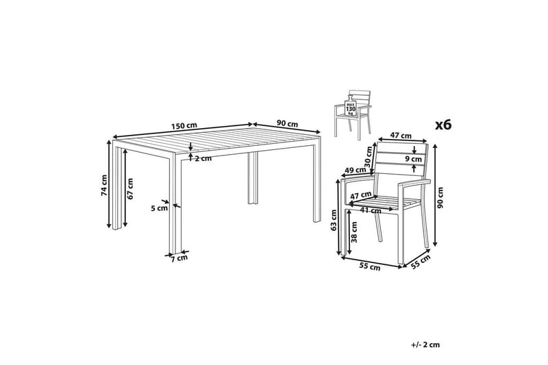Matsalsset Como - Utemöbler - Utegrupp - Matgrupp utomhus