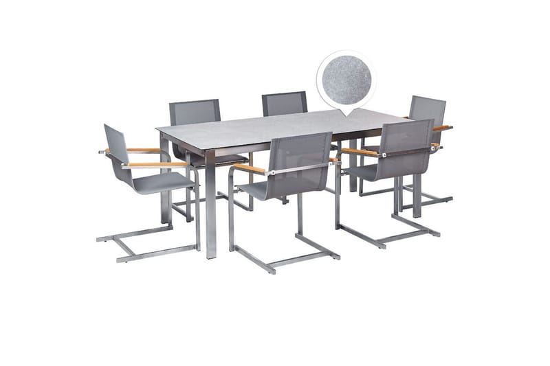 Matsalsset Cosoleto Grå/Silver, 6-Sits, Grå/Silver, 6-Sits