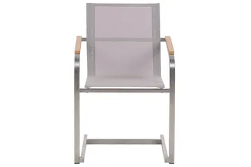 Matsalsset Cosoleto Vit/Beige/Silver, 4-Sits - Vit/Beige/Silver/4-Sits - Utemöbler - Utegrupp - Matgrupp utomhus