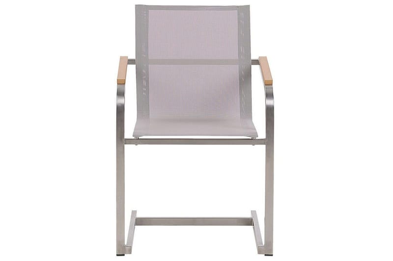 Matsalsset Cosoleto Vit/Beige/Silver, 4-Sits - Vit/Beige/Silver/4-Sits - Utemöbler - Utegrupp - Matgrupp utomhus