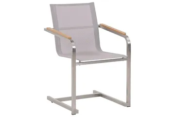 Matsalsset Cosoleto Vit/Beige/Silver, 4-Sits - Vit/Beige/Silver/4-Sits - Utemöbler - Utegrupp - Matgrupp utomhus