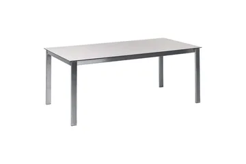 Matsalsset Cosoleto Vit/Beige/Silver, 4-Sits - Vit/Beige/Silver/4-Sits - Utemöbler - Utegrupp - Matgrupp utomhus