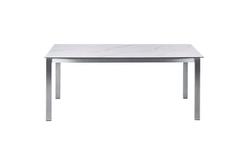 Matsalsset Cosoleto/Grosseto Vit marmor/Silver, 6-Sits - Vit marmor/Silver/6-Sits - Utemöbler - Utegrupp - Matgrupp utomhus