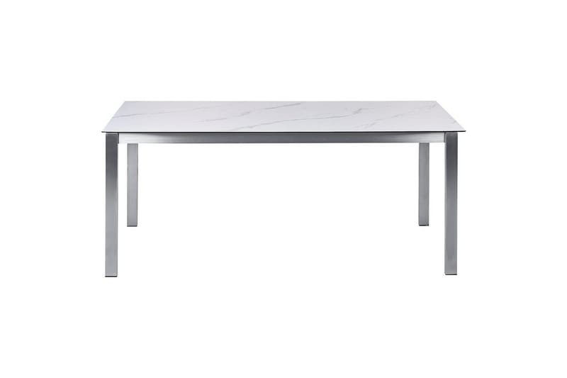 Matsalsset Cosoleto/Grosseto Vit marmor/Silver, 6-Sits - Vit marmor/Silver/6-Sits - Utemöbler - Utegrupp - Matgrupp utomhus