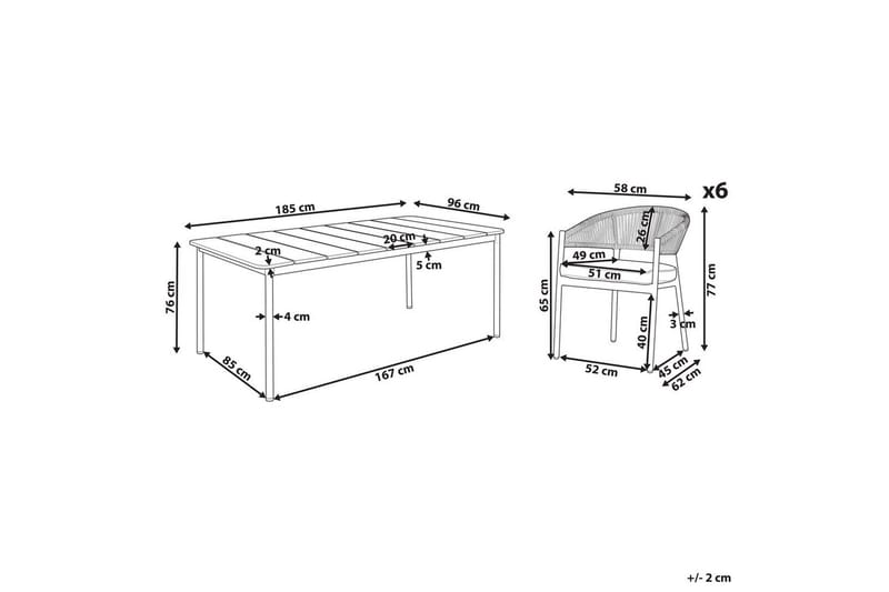 Matsalsset Flavia - Utemöbler - Utegrupp - Matgrupp utomhus
