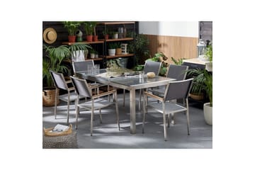 Matsalsset Grosseto Grå/Silver, 6-Sits - Grå/Silver/6-Sits - Utemöbler - Utegrupp - Matgrupp utomhus