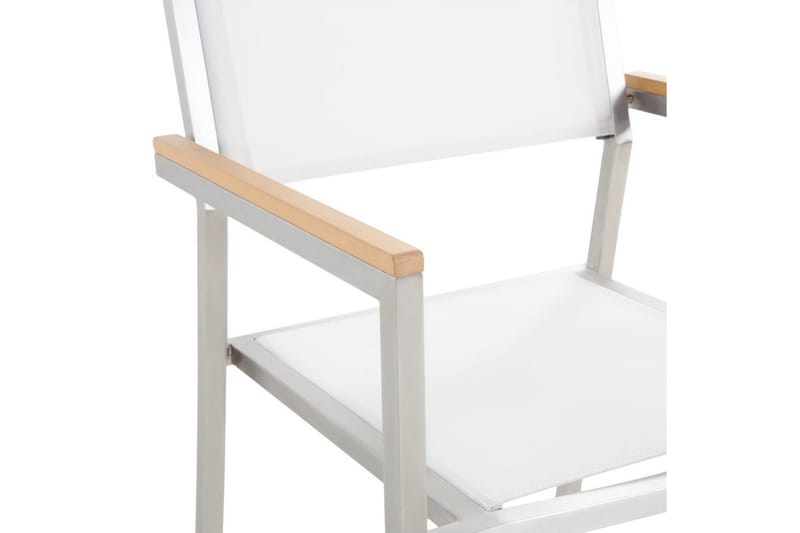 Matsalsset Grosseto Grå/Vit/Silver, 6-Sits - Grå/Vit/Silver, 6-Sits - Utemöbler - Utegrupp - Matgrupp utomhus