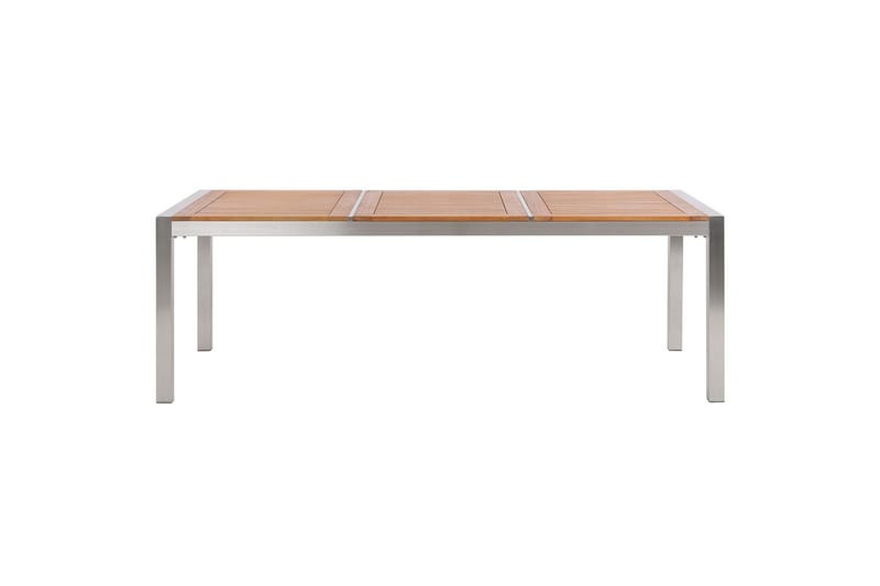 Matsalsset Grosseto Ljus trä/vit/silver, 8-Sits - Ljus trä/vit/silver, 8-Sits - Utemöbler - Utegrupp - Matgrupp utomhus