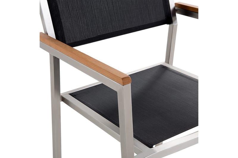 Matsalsset Maletto/Grosseto Svart/Silver - Svart/Silver - Utemöbler - Utegrupp - Matgrupp utomhus