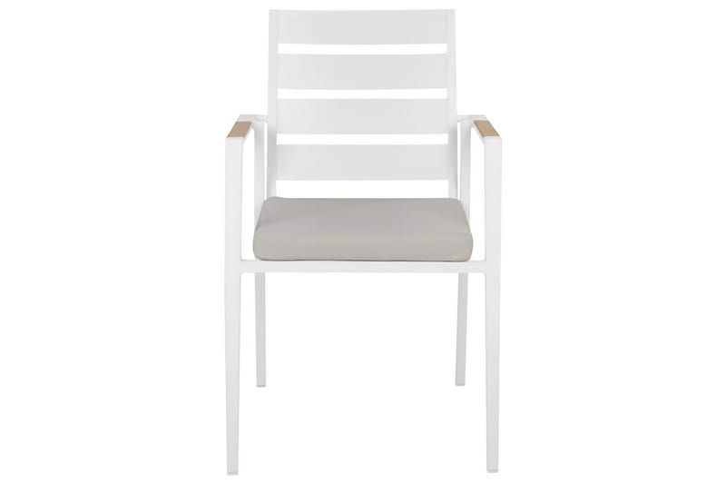 Matsalsset Maletto/Taviano Vit/grått/beige/ljust trä - Vit/grått/beige/ljust trä - Utemöbler - Utegrupp - Matgrupp utomhus