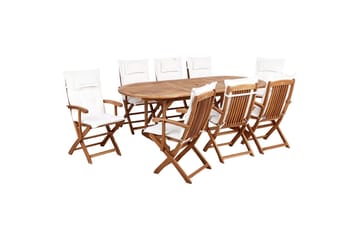 Matsalsset Maui II Ljus trä/Off-white, 8-Sits