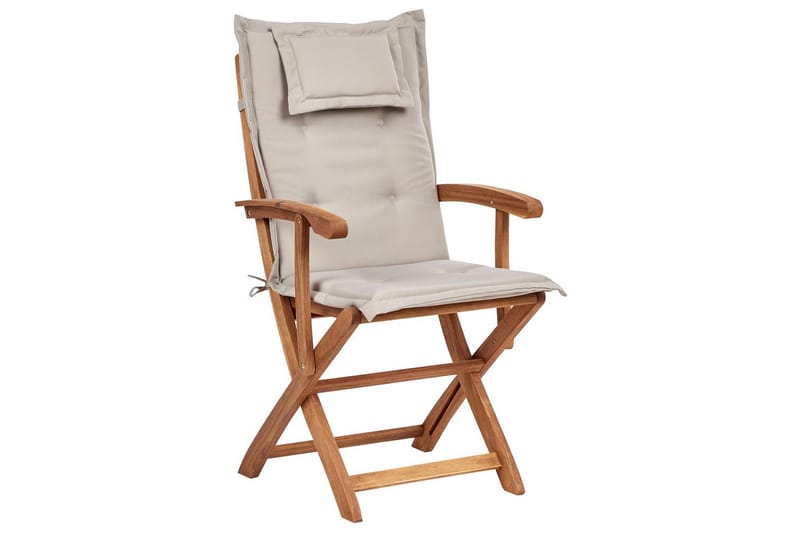 Matsalsset Maui II med parasoll Ljus trä/Taupe, 8-Sits - Ljus trä/Taupe, 8-Sits - Utemöbler - Utegrupp - Matgrupp utomhus