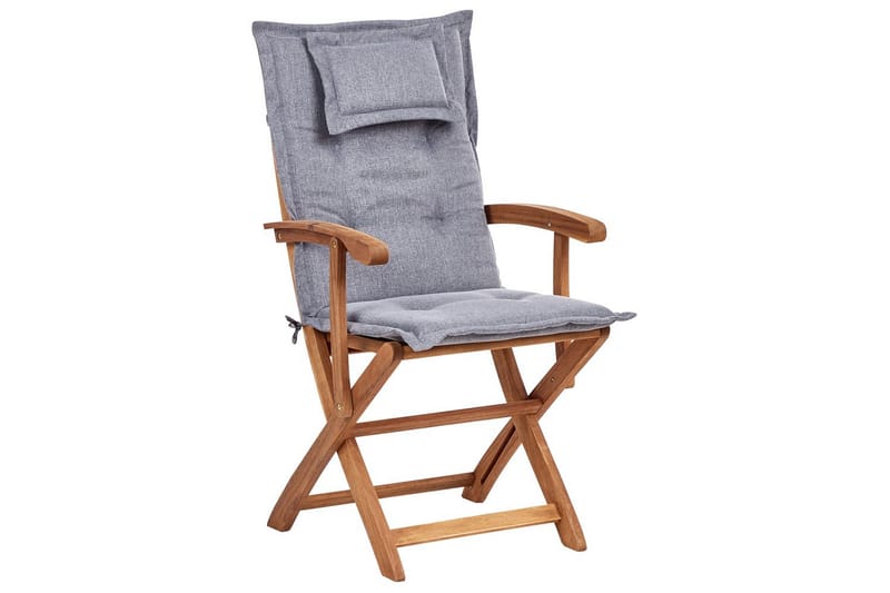 Matsalsset Maui II med parasoll Ljus trä/grått/taupe, 8-Sits - Ljus trä/grått/taupe, 8-Sits - Utemöbler - Utegrupp - Matgrupp utomhus