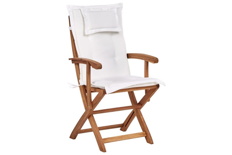 Matsalsset Maui II med parasoll Ljus trä/Off-white/grå, 8-Sits - Ljus trä/Off-white/grå, 8-Sits - Utemöbler - Utegrupp - Matgrupp utomhus