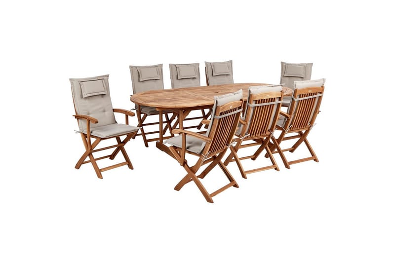 Matsalsset Maui II Taupe, 8-Sits - Taupe, 8-Sits - Utemöbler - Utegrupp - Matgrupp utomhus