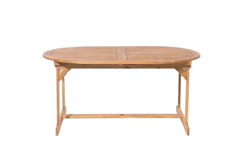 Matsalsset Maui med parasoll 8-sits Ljus trä/beige - Ljus trä/beige - Utemöbler - Utegrupp - Matgrupp utomhus