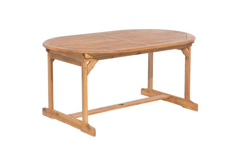 Matsalsset Maui med parasoll 8-sits Ljus trä/beige - Ljus trä/beige - Utemöbler - Utegrupp - Matgrupp utomhus