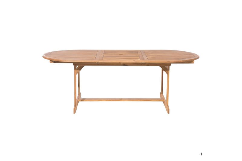 Matsalsset Maui med parasoll 8-sits Ljus trä/grått/beige - Ljus trä/grått/beige - Utemöbler - Utegrupp - Matgrupp utomhus