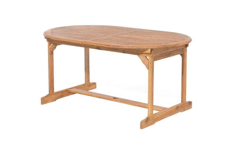 Matsalsset Maui med parasoll 8-sits Ljus trä/grått/beige - Ljus trä/grått/beige - Utemöbler - Utegrupp - Matgrupp utomhus