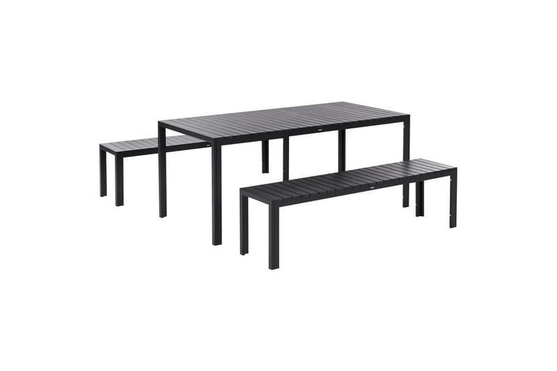 Matsalsset Nardo Svart - Svart - Utemöbler - Utegrupp - Matgrupp utomhus