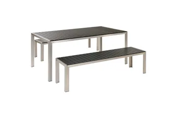 Matsalsset Nardo Svart/Silver